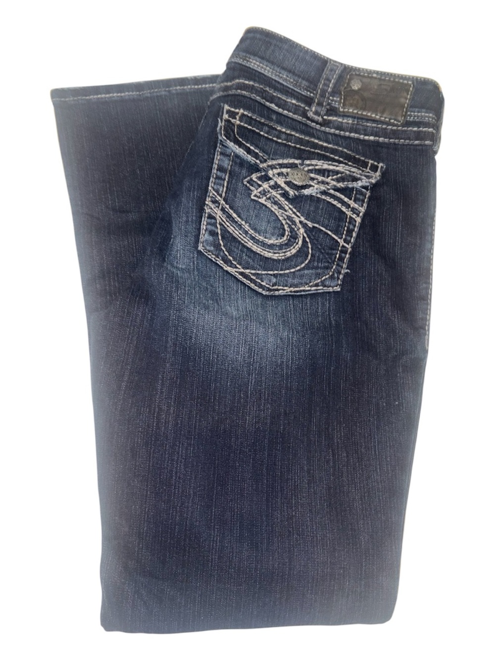 Silver Jeans Co. Suki Surplus Jeans Women 16 Mid Rise Bootcut Dark Wash